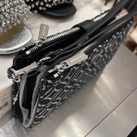 Michael Kors Jet Set Travel Large Double-Zip Wristlet-Wallet-PhoneHolder Black - Picture 7 of 16